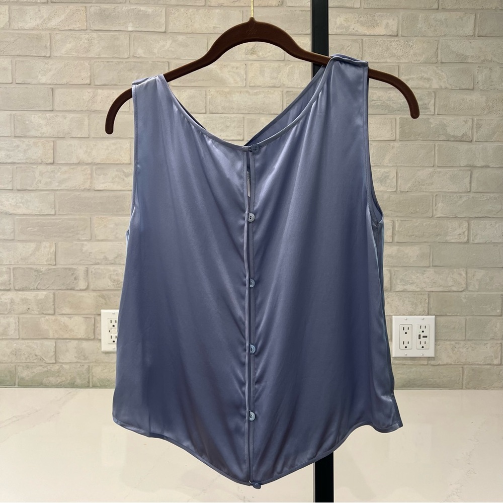 Giorgio Armani Silk Lavender Purple Button Up Blouse Tank Top